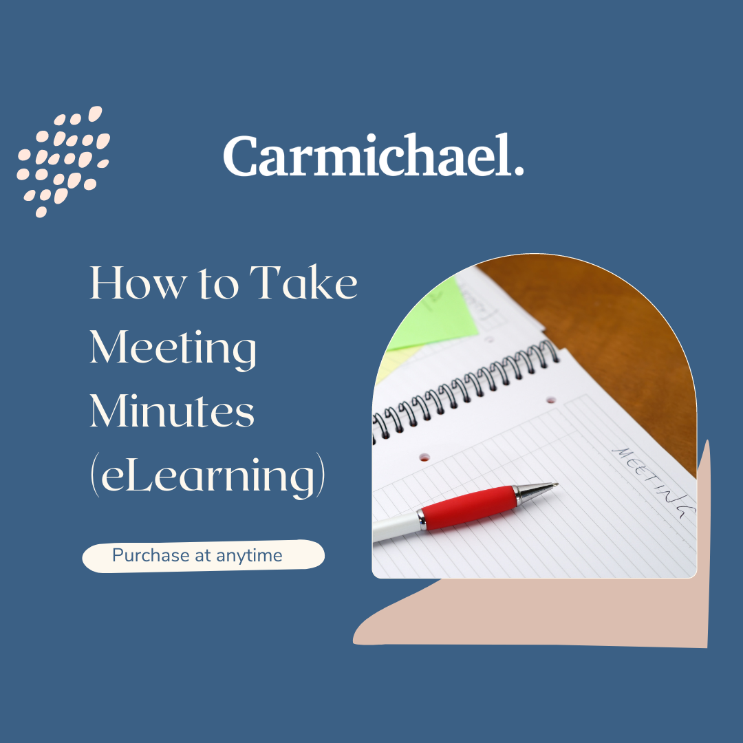 how-to-take-meeting-minutes-elearning-carmichael-ireland